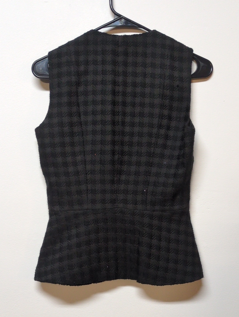 Theory Kuvana Country Peplum Top Houndstooth Wool, Size Petite - Picture 8 of 8